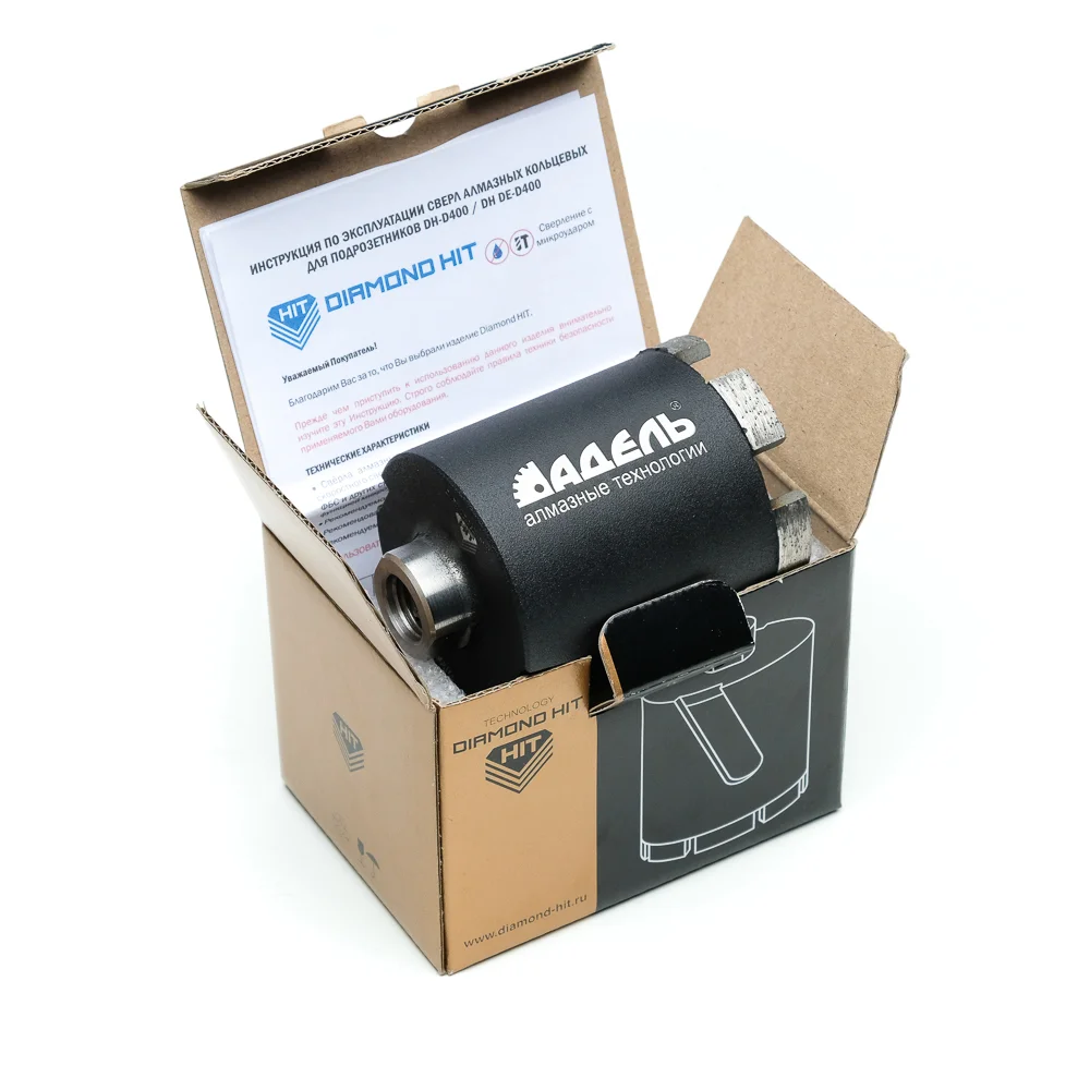 Алмазная коронка для подрозетников Diamond Hit DH-D400Т ∅068мм с микроударом