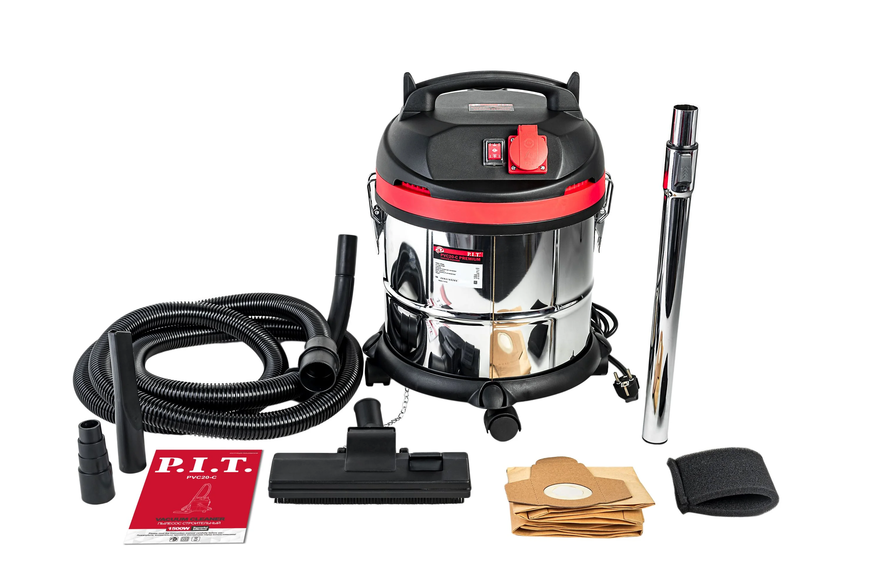 Пылесос строительный электрический P.I.T. PVC20-C МАСТЕР