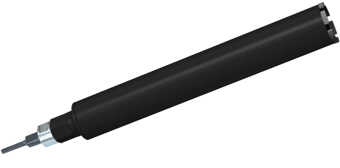 Алмазная коронка для перфоратора Адель BCU Standard ∅76 мм с переходником SDS MAX