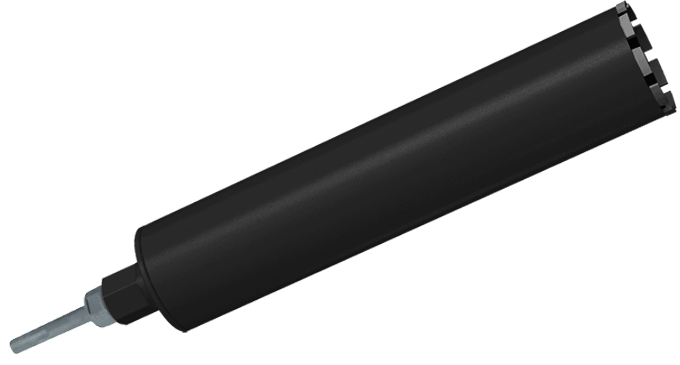 Алмазная коронка для перфоратора Адель BCU Standard ∅102 мм с переходником SDS Plus