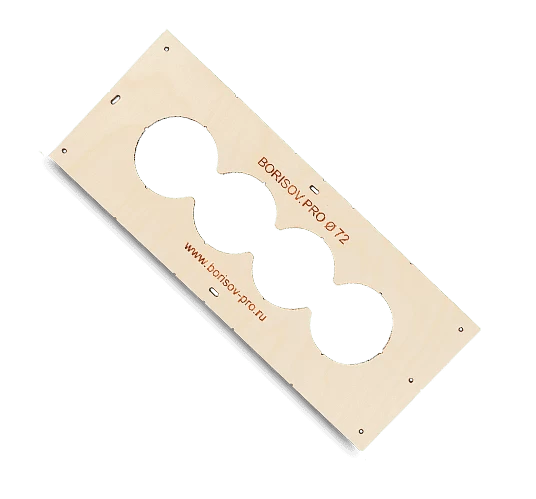 Шаблон с 4 отверстиями ∅72 мм