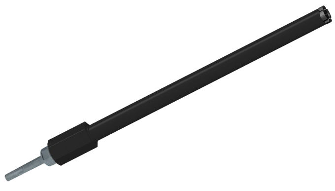 Алмазная коронка для перфоратора Адель BCU Standard ∅30 мм с переходником SDS Plus