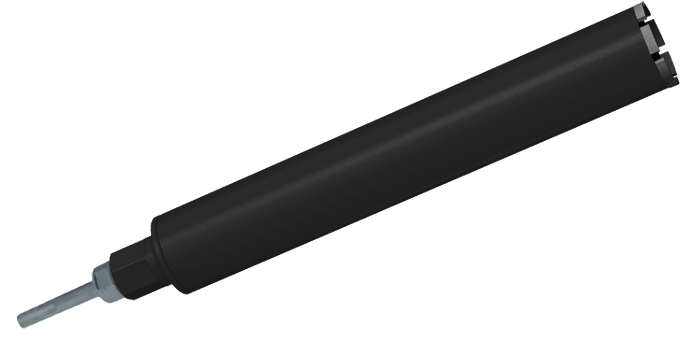 Алмазная коронка для перфоратора Адель BCU Standard ∅76 мм с переходником SDS Plus