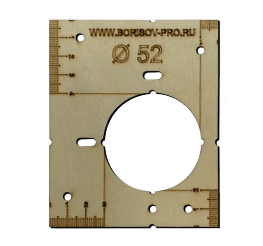 Шаблон со смещенным отверстием, ∅52 мм