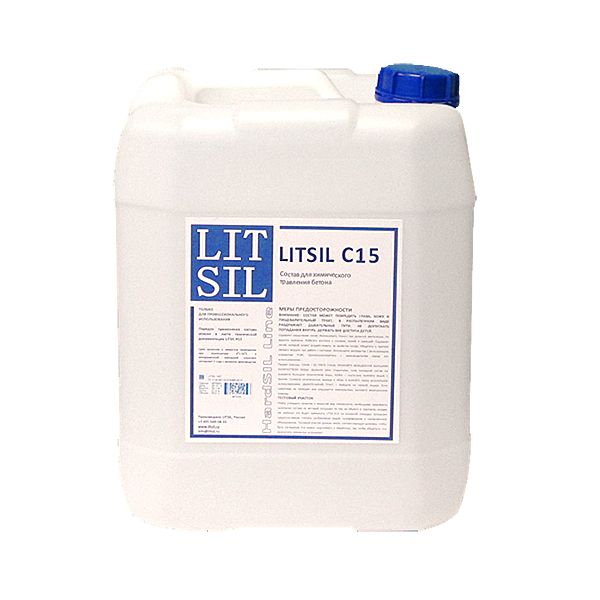 Средство для удаления цементного молочка с поверхности бетона LITSIL C15